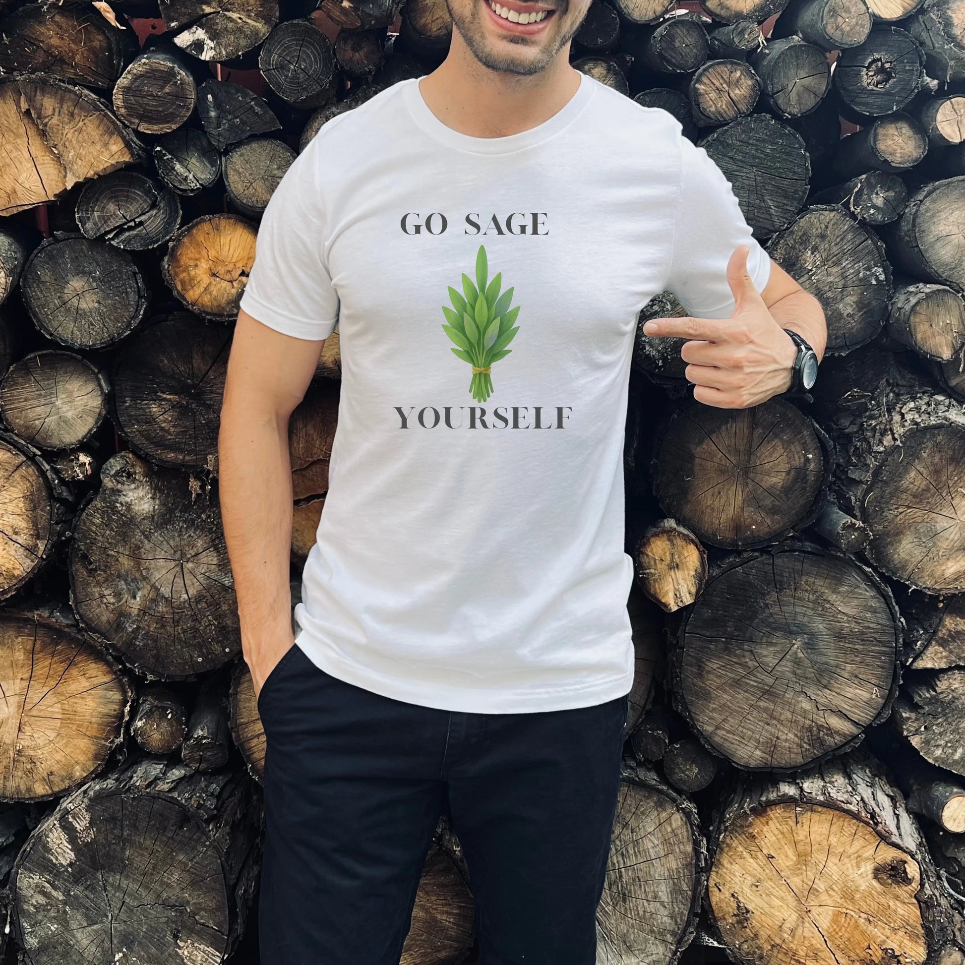 Go Sage Yourself T-Shirt | Funny Plant Shirt In Harmony Farms