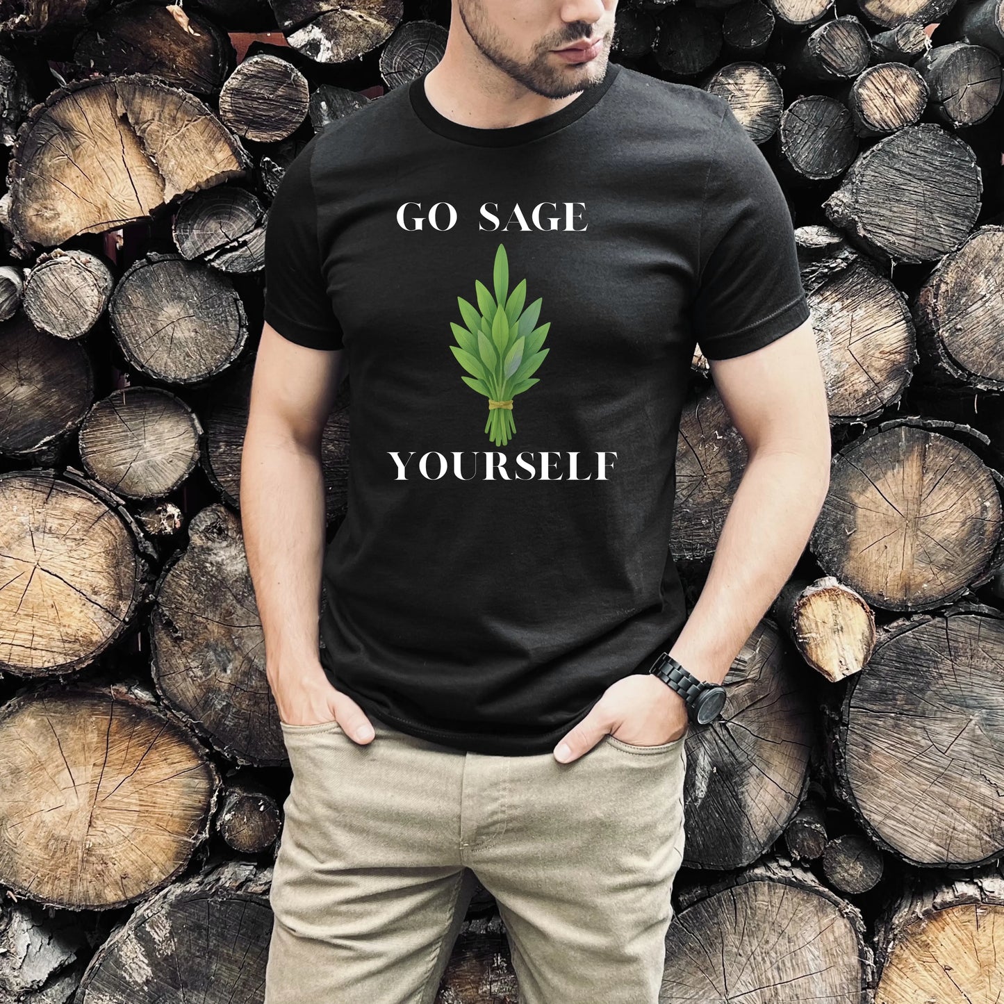 Go Sage Yourself T-Shirt | Funny Plant Shirt In Harmony Farms