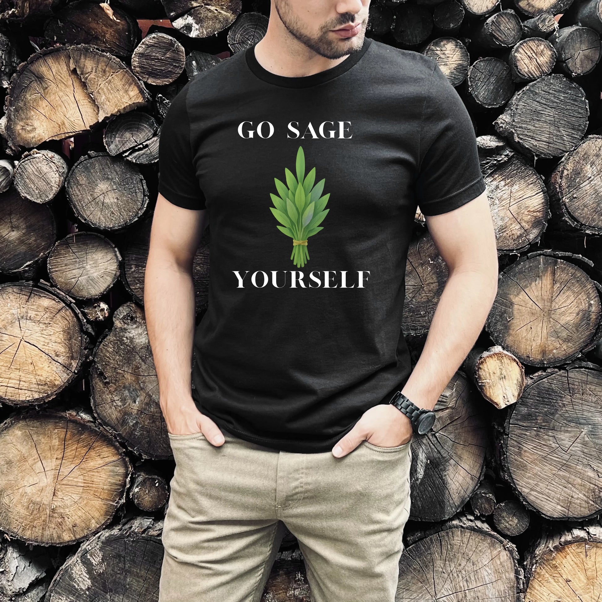 Go Sage Yourself T-Shirt | Funny Plant Shirt In Harmony Farms