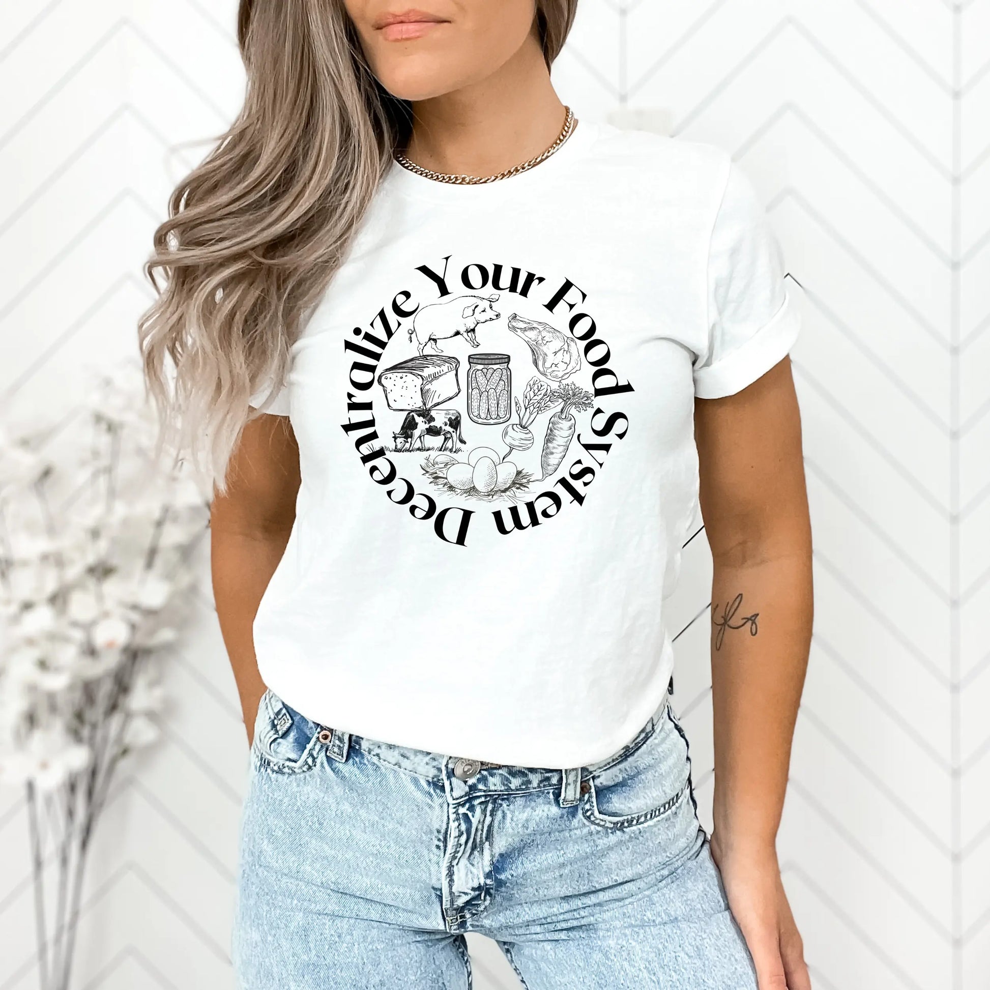 Farming Shirt | Homesteading Shirt | Gardening Shirt | Self Reliant Shirt | Self Sustainable Shirt | Decentralize Your Food Supply Shirt In Harmony Farms