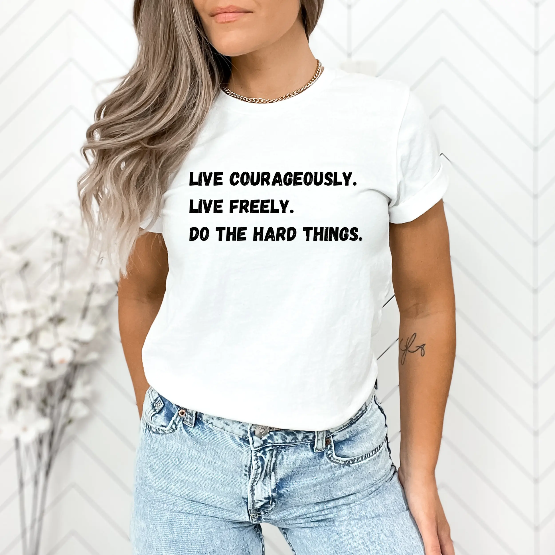 Live Courageously T-Shirt | Homesteading T-shirt In Harmony Farms