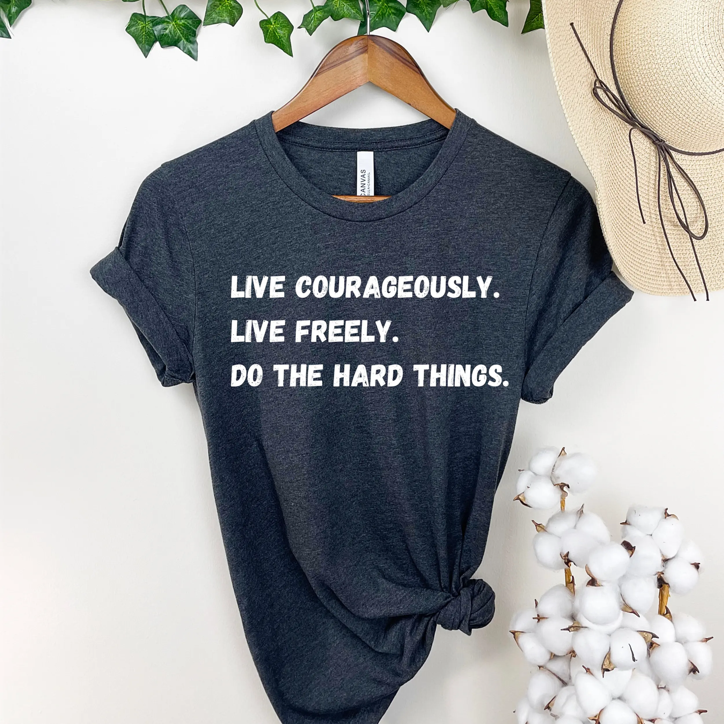 Live Courageously T-Shirt | Homesteading T-shirt In Harmony Farms
