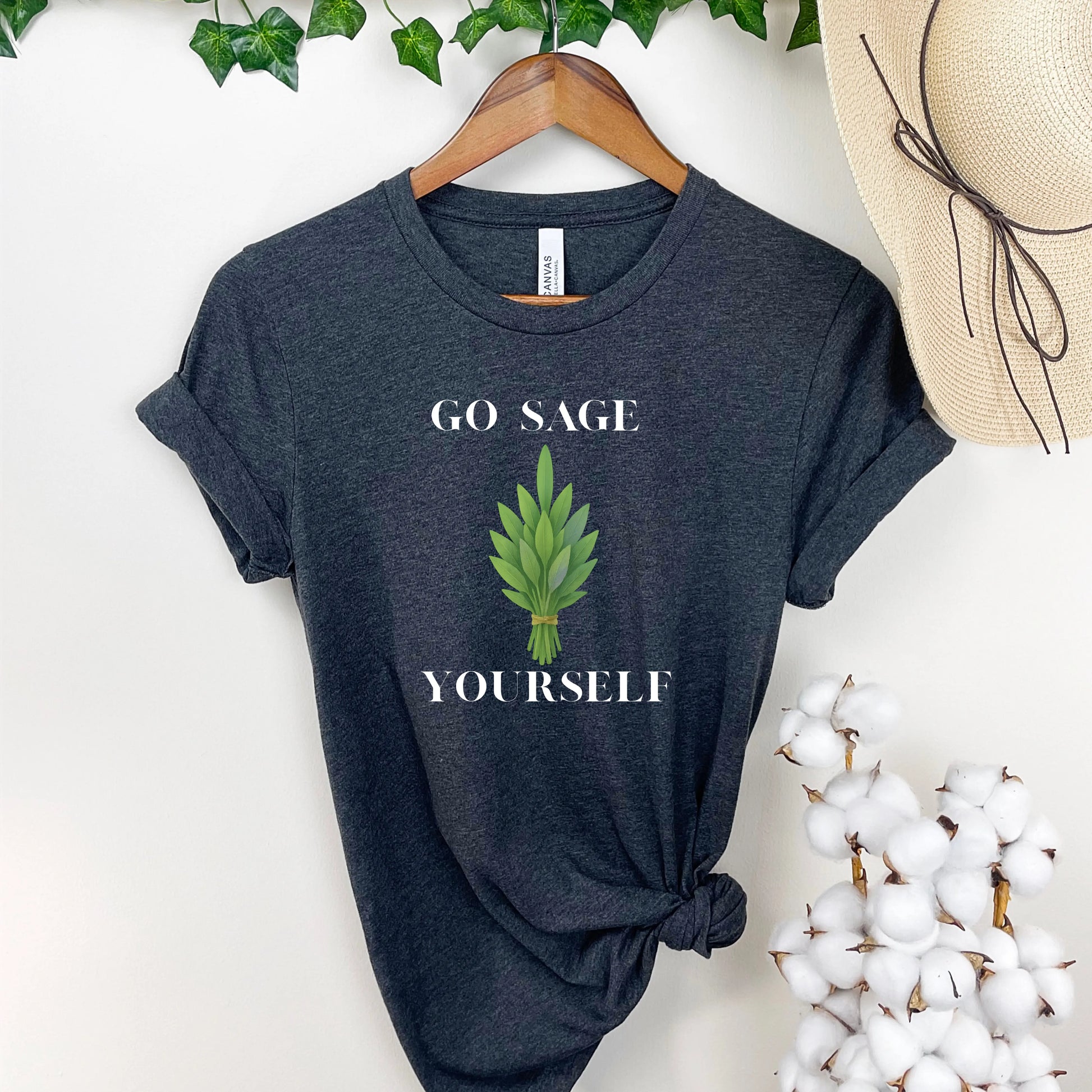 Go Sage Yourself T-Shirt | Funny Plant Shirt In Harmony Farms