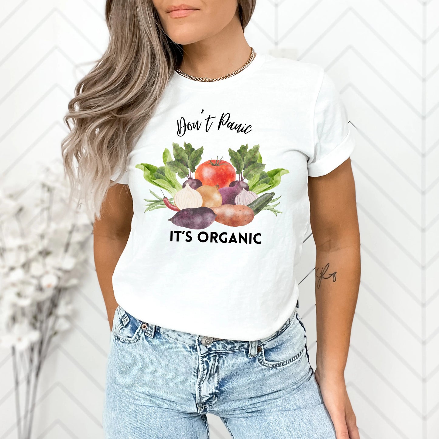 Don't Panic It's Organic | Funny Gardening Shirt | Homesteading Shirt | Funny Healthy Shirt | Funny Farming Shirt In Harmony Farms