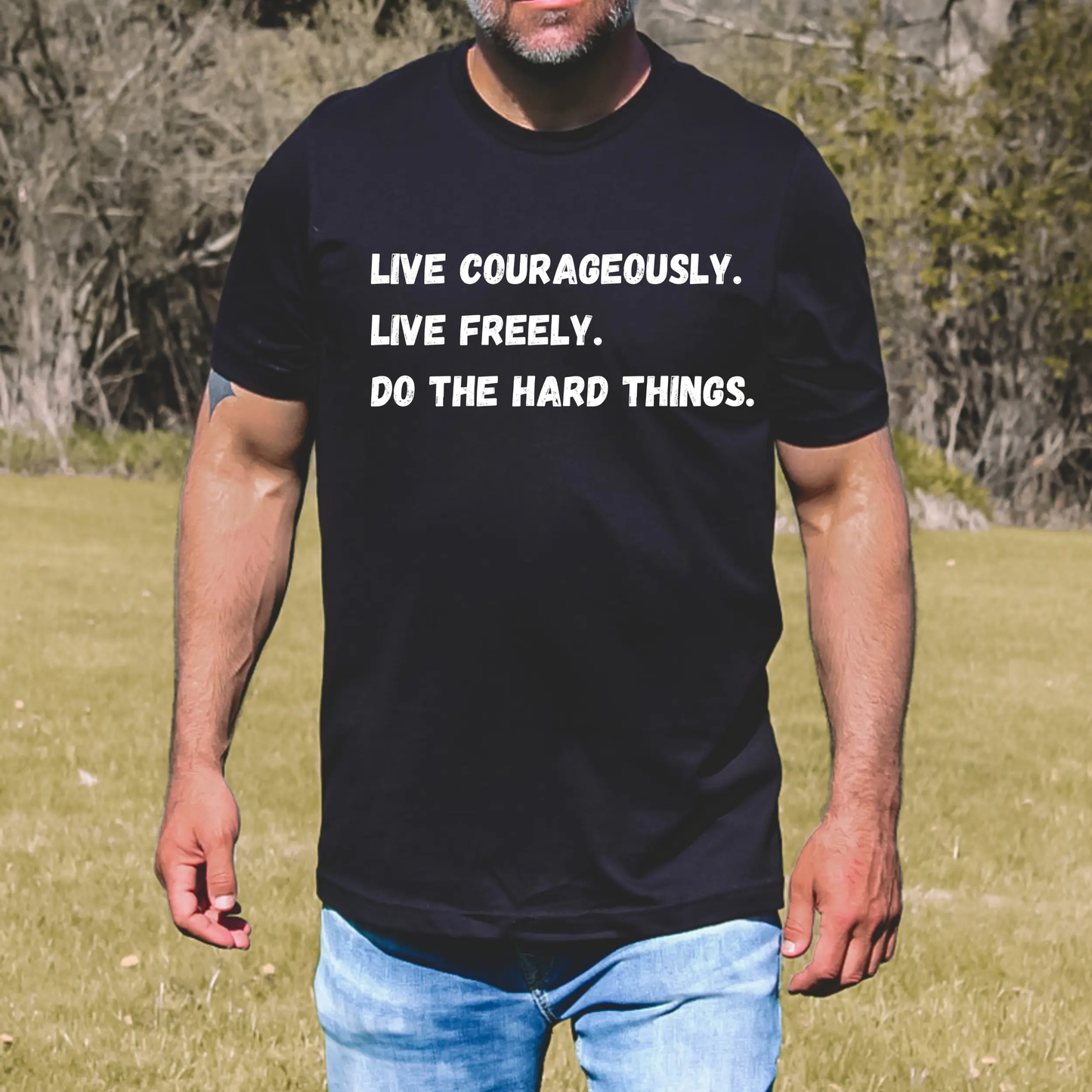 Live Courageously T-Shirt | Homesteading T-shirt In Harmony Farms