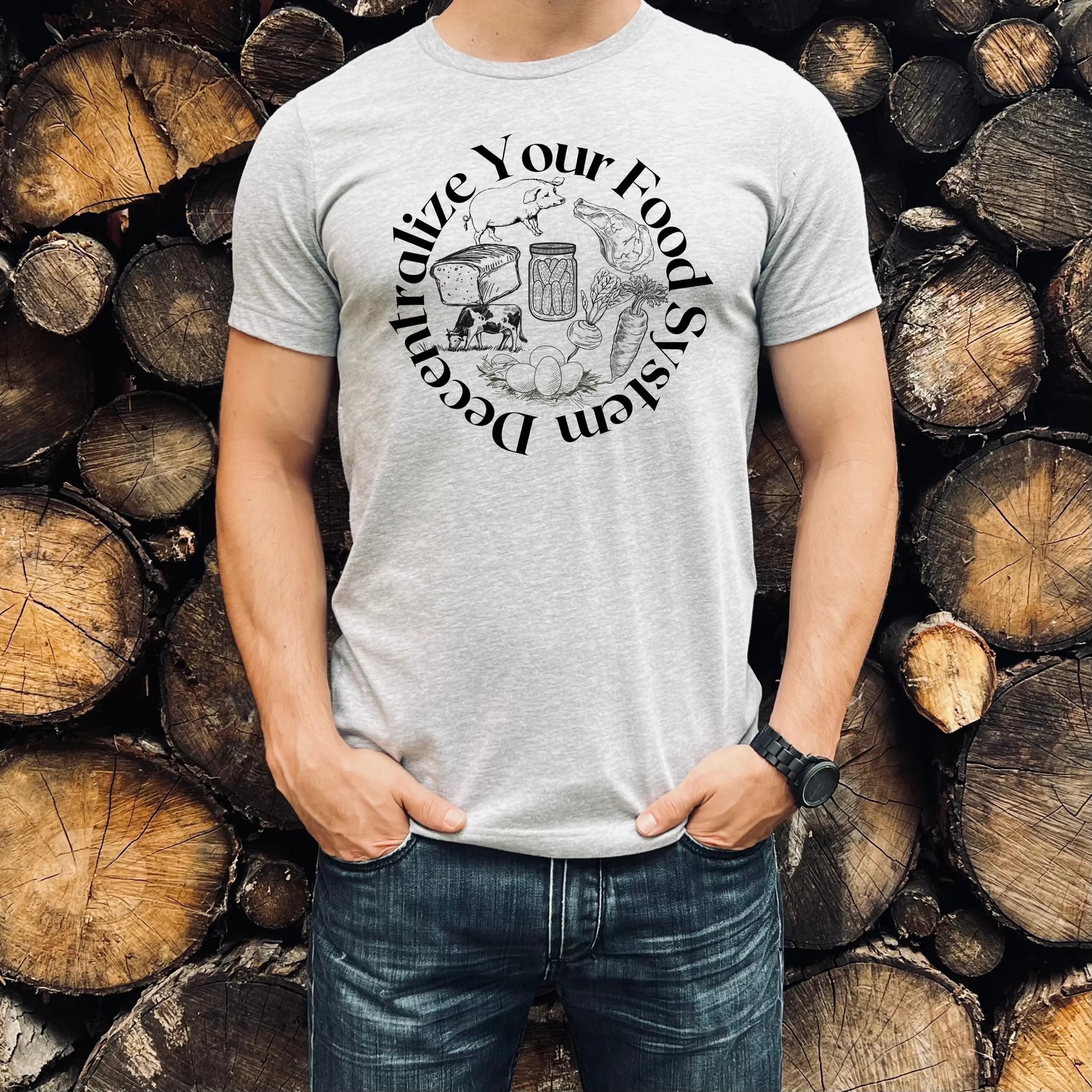 Farming Shirt | Homesteading Shirt | Gardening Shirt | Self Reliant Shirt | Self Sustainable Shirt | Decentralize Your Food Supply Shirt In Harmony Farms