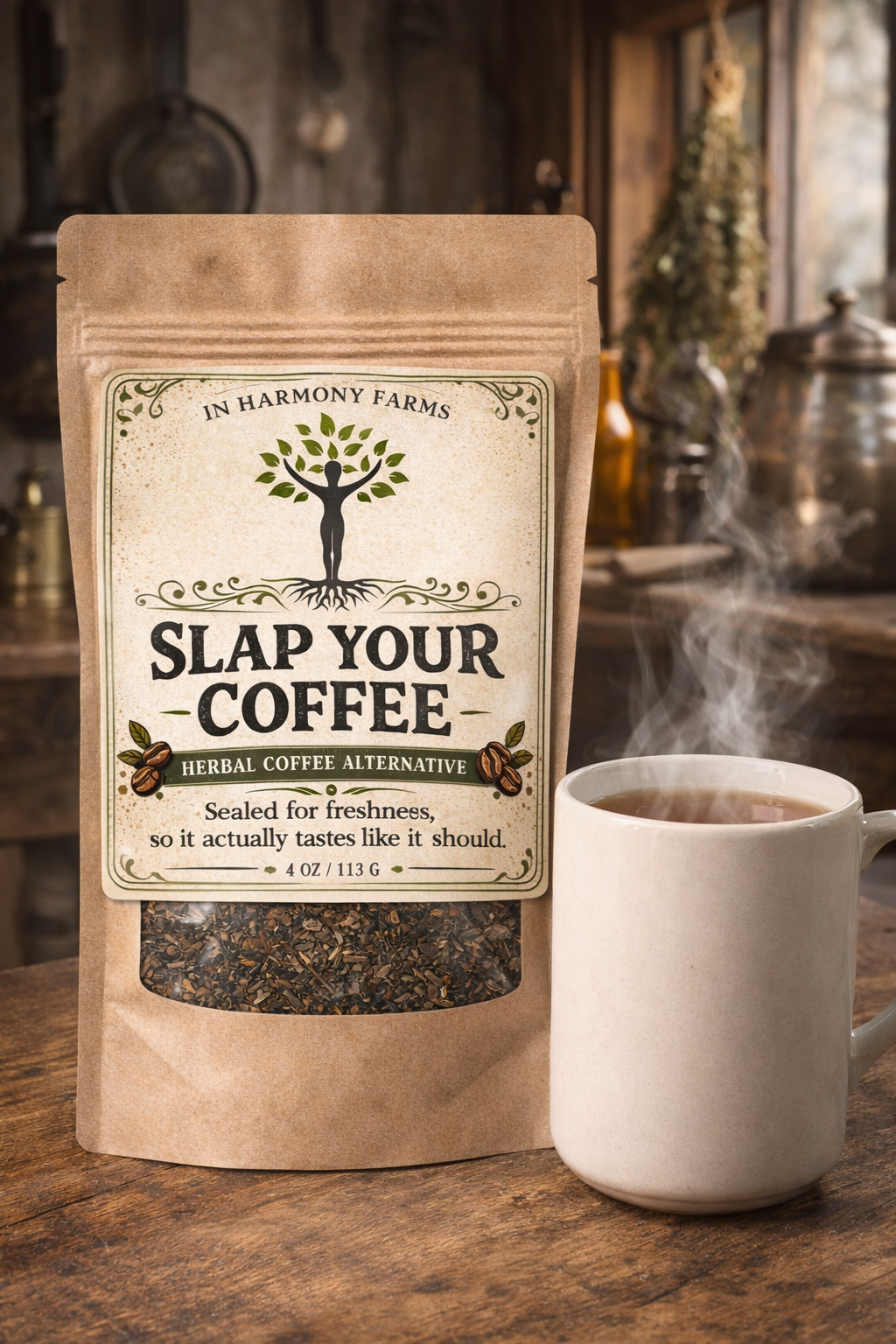 Slap Your Coffee – Herbal Coffee Alternative In Harmony Farms