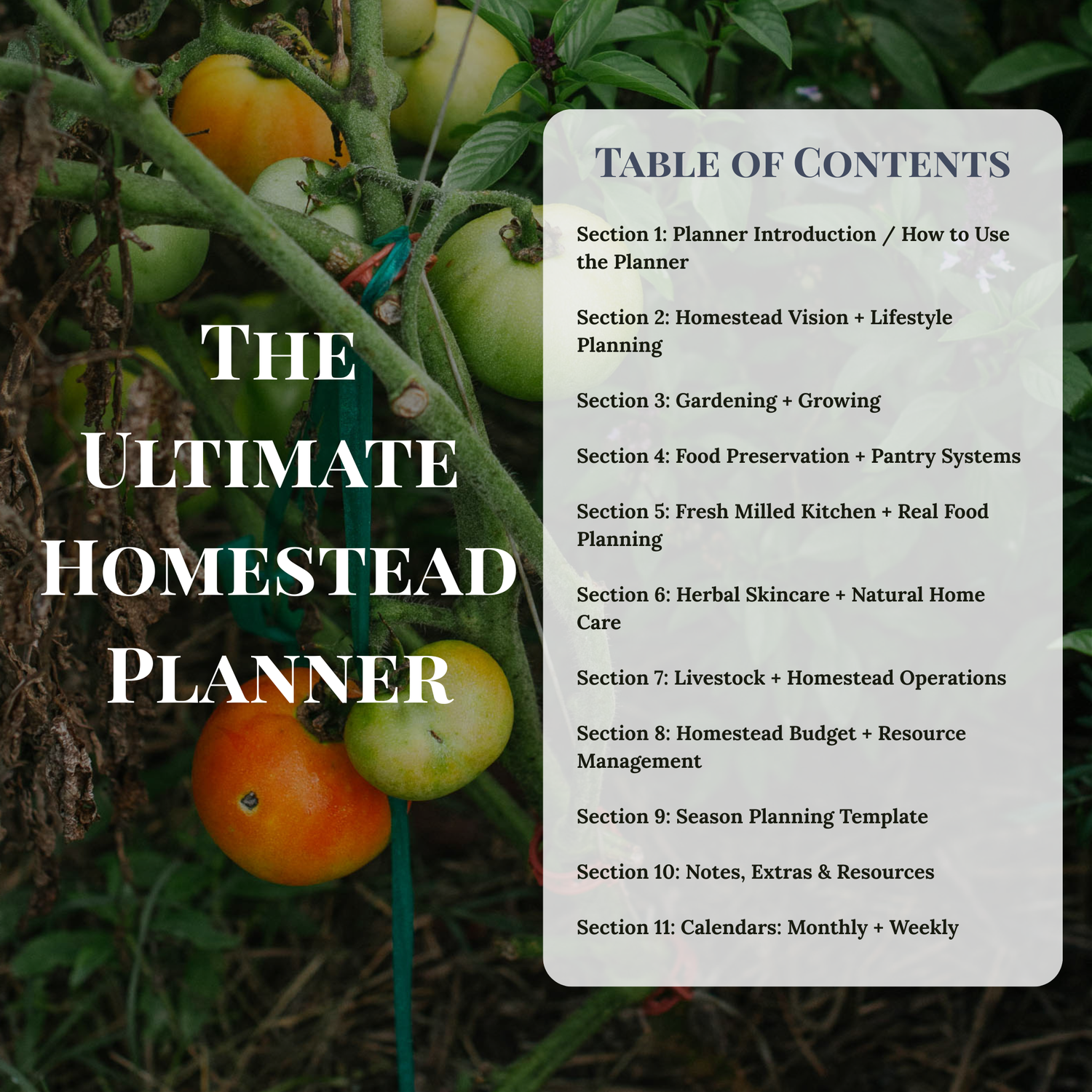 The Ultimate Homestead Planner- Digital/Printable In Harmony Farms